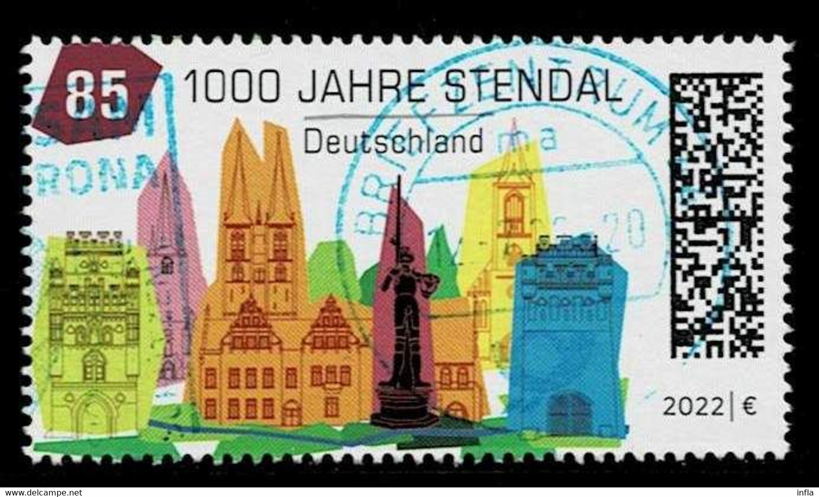 Bund 2022,Michel# 3698 O 1000 Jahre Stendal - Used Stamps