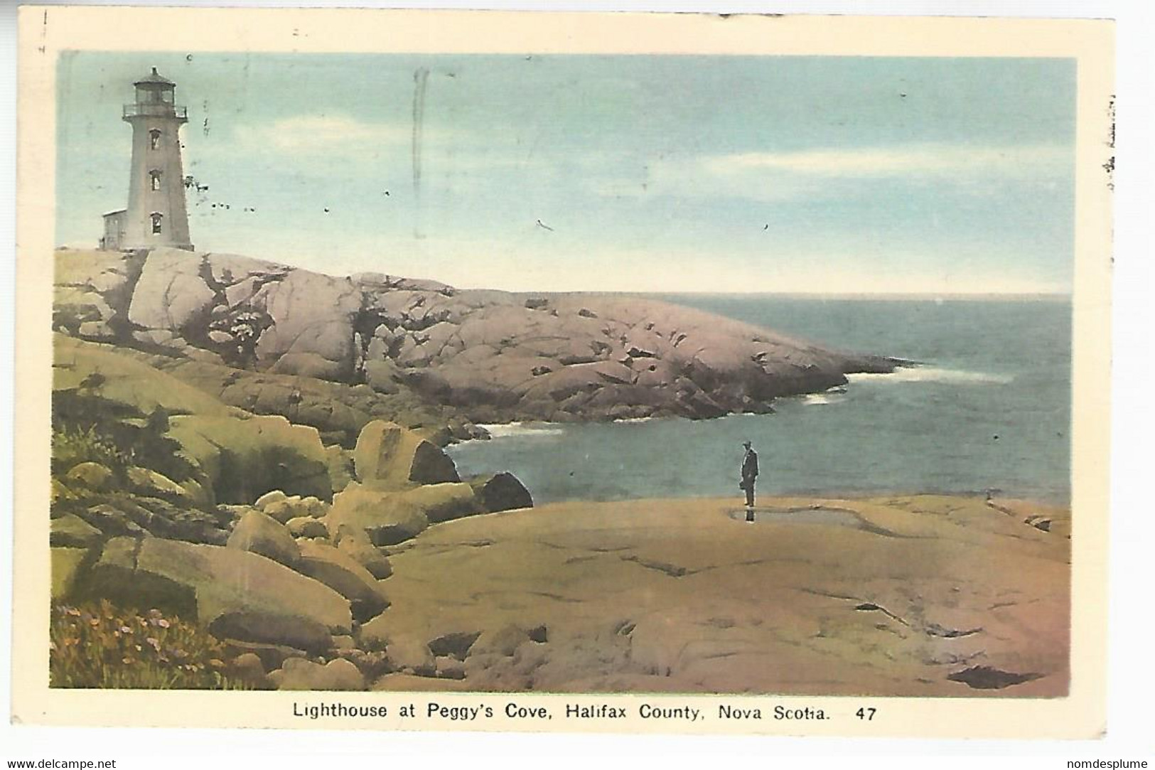 57197) Canada Lighthouse At Peggy's Cove Halifax NS Censor Postmark Cancel 1940 - Halifax