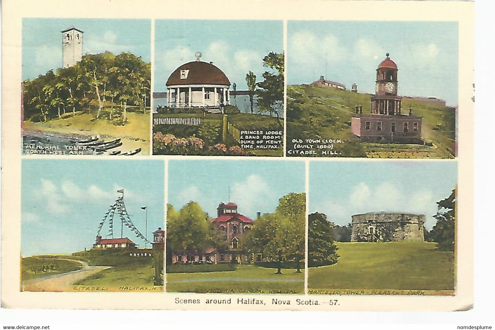 57199) Canada Scenes Around Halifax NS Censor Postmark Cancel 1940 - Halifax
