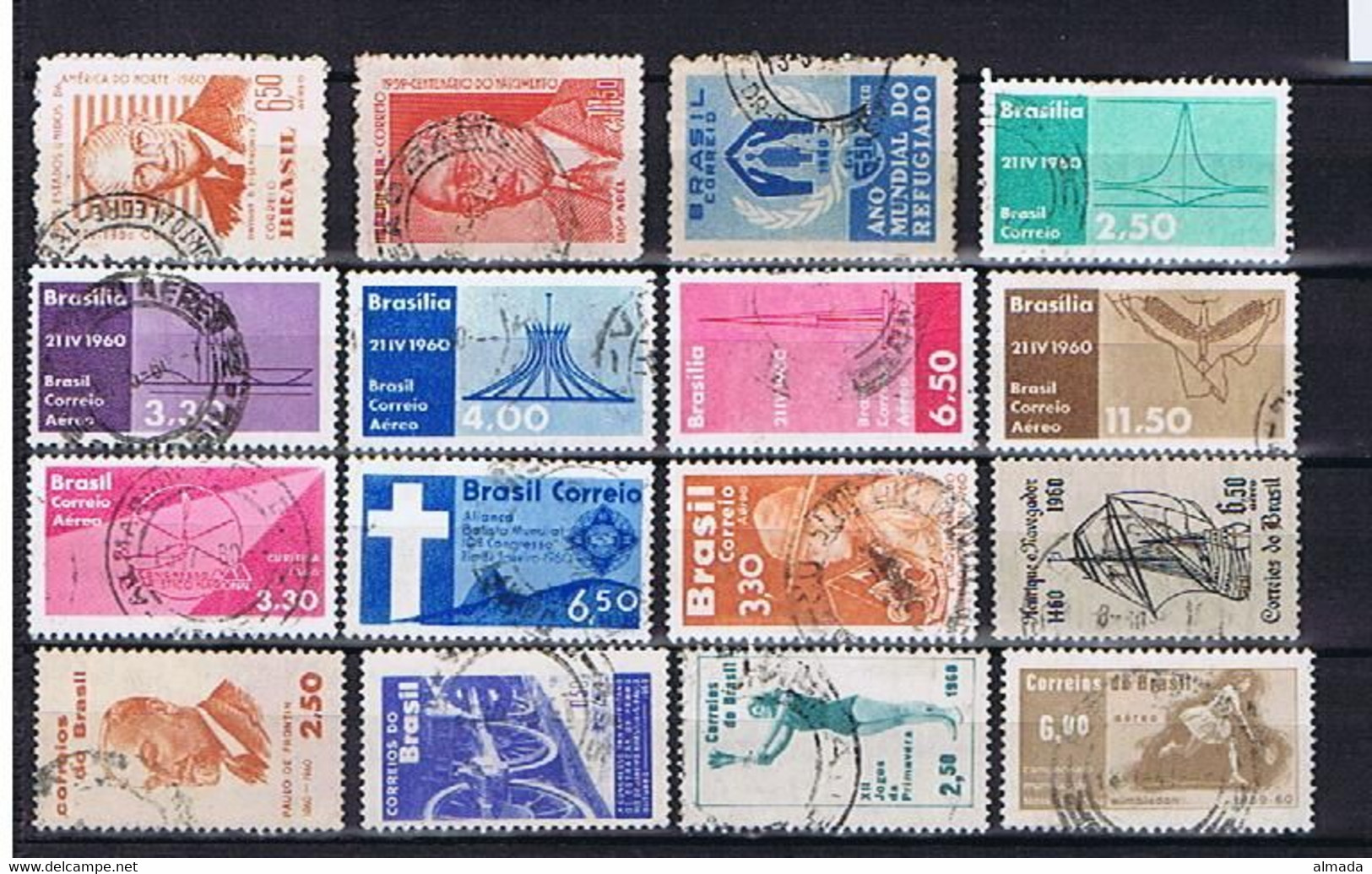 Brasil, Brasilien 1960: 16 Diff. Used, Versch. Gestempelt - Lots & Serien