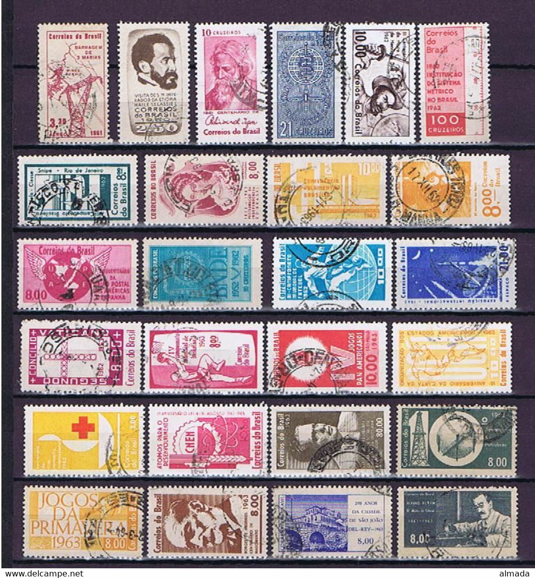 Brasil, Brasilien 1961-1963: 26 Diff. Used, Versch. Gestempelt - Colecciones & Series