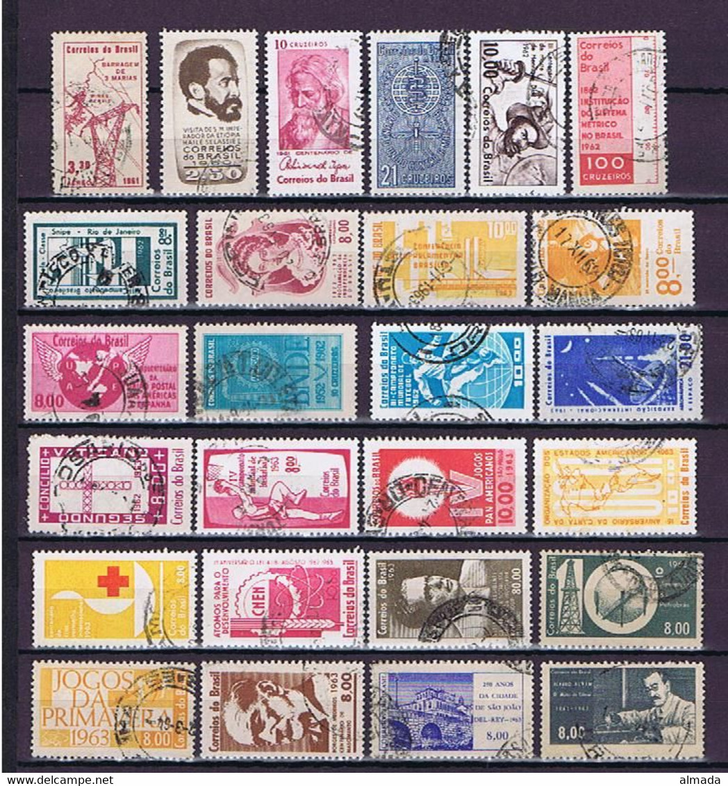 Brasil, Brasilien 1961-1963: 26 Diff. Used, Versch. Gestempelt - Verzamelingen & Reeksen