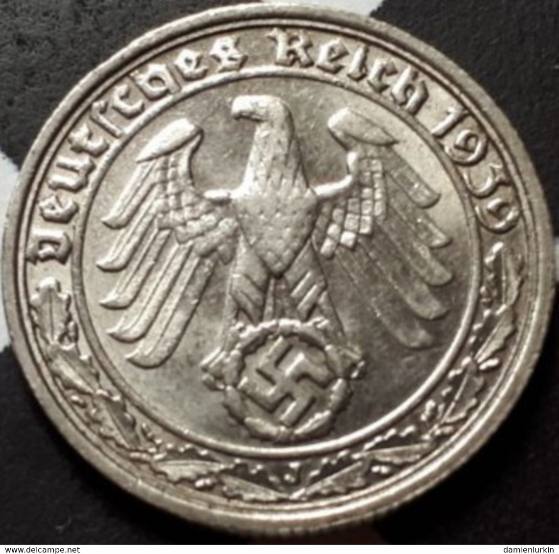 ALLEMAGNE GERMANY THIRD REICH RARE ET MAGNIFIQUE 50 PFENNIG 1939 J NICKEL !!! - 50 Reichspfennig