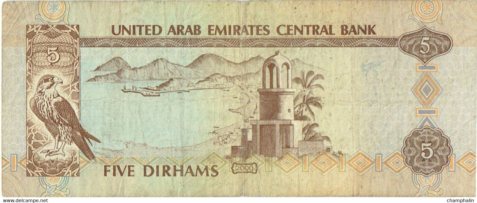 Emirats Arabes Unis - Billet De 5 Dirhams - 2000 - P19a - Ver. Arab. Emirate