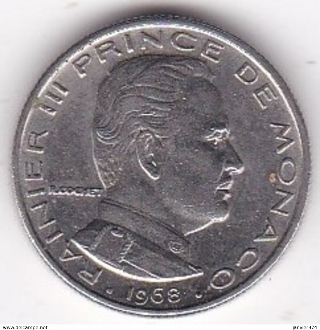 MONACO. 1/2 FRANC 1968 RAINIER III, En Nickel - 1960-2001 Neue Francs