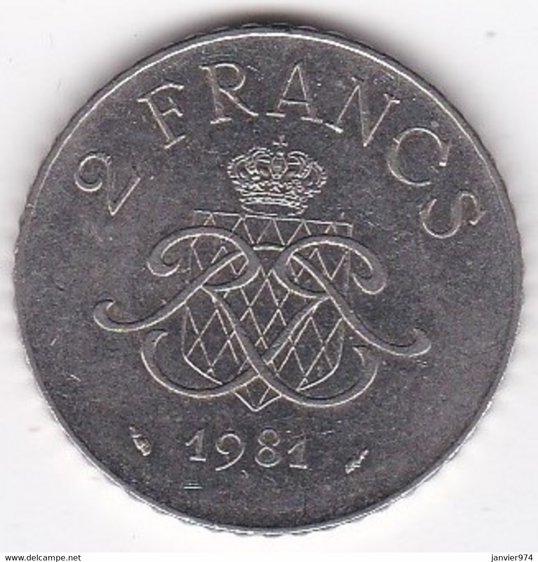 MONACO. 2 FRANCS 1981 RAINIER III, En Nickel - 1960-2001 New Francs