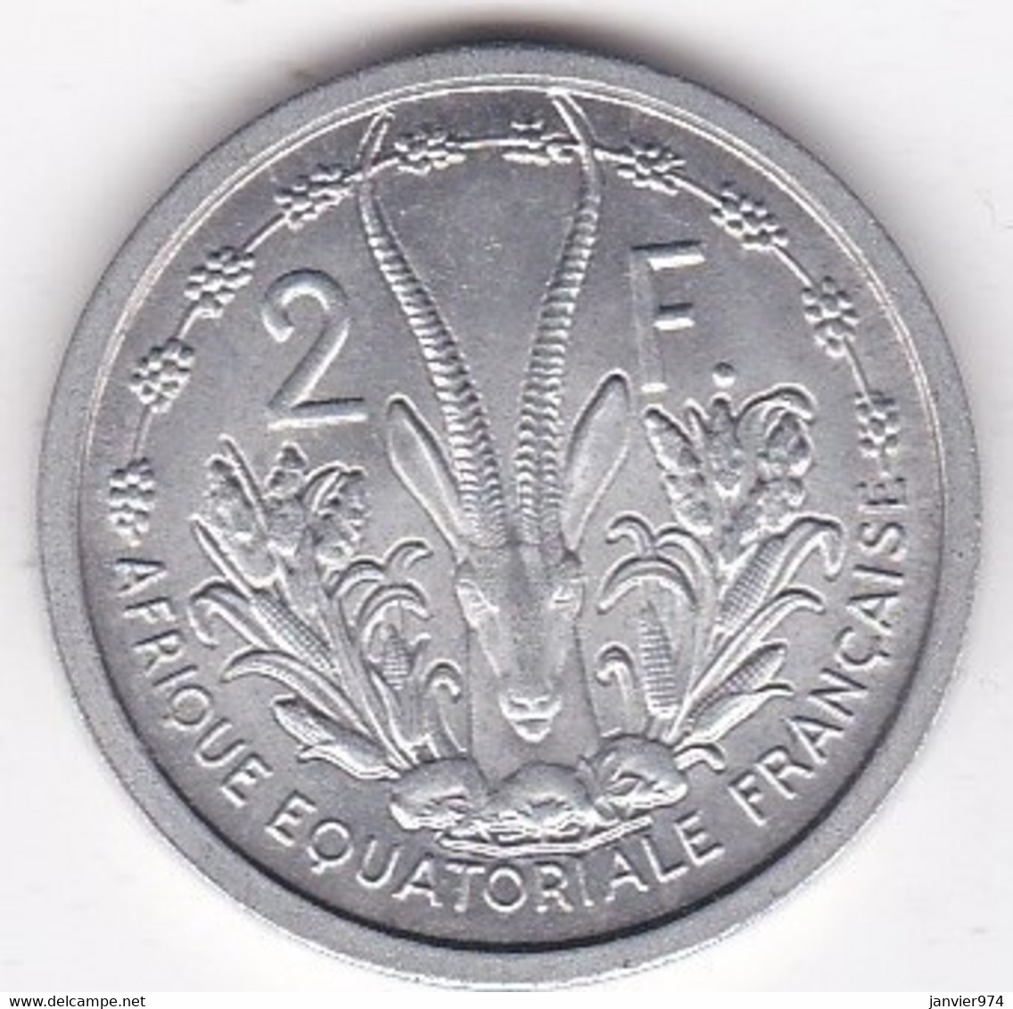 Afrique Equatoriale Française Union Française 2 Francs 1948 , En Aluminium - Afrique Equatoriale Française (Cameroun)