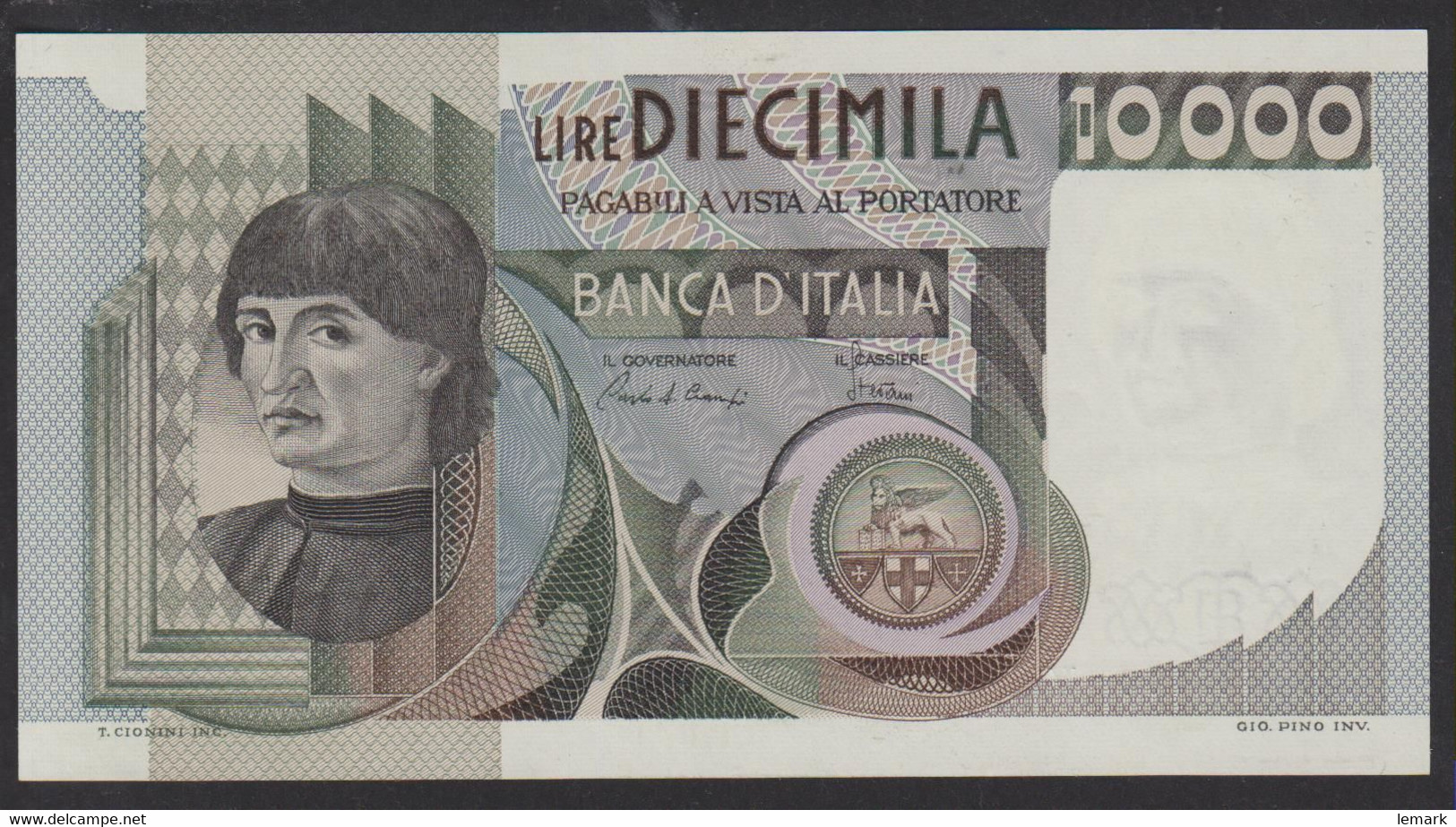 Italy 10000 Lire 06.09.1980 P106b  Sign: Ciampi & Stevani UNC - 10.000 Lire