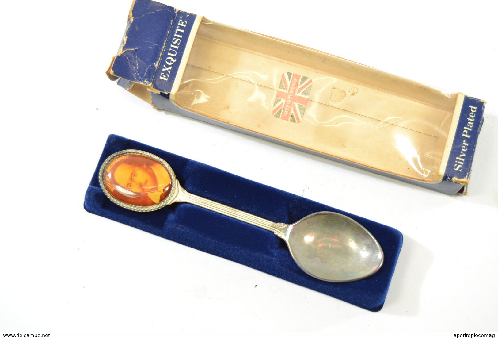 Cuillère Souvenir D'Angleterre Années 1970. Vintage, Kitch William Shakespeare. Collection UK Royaume-Uni - Cucharas