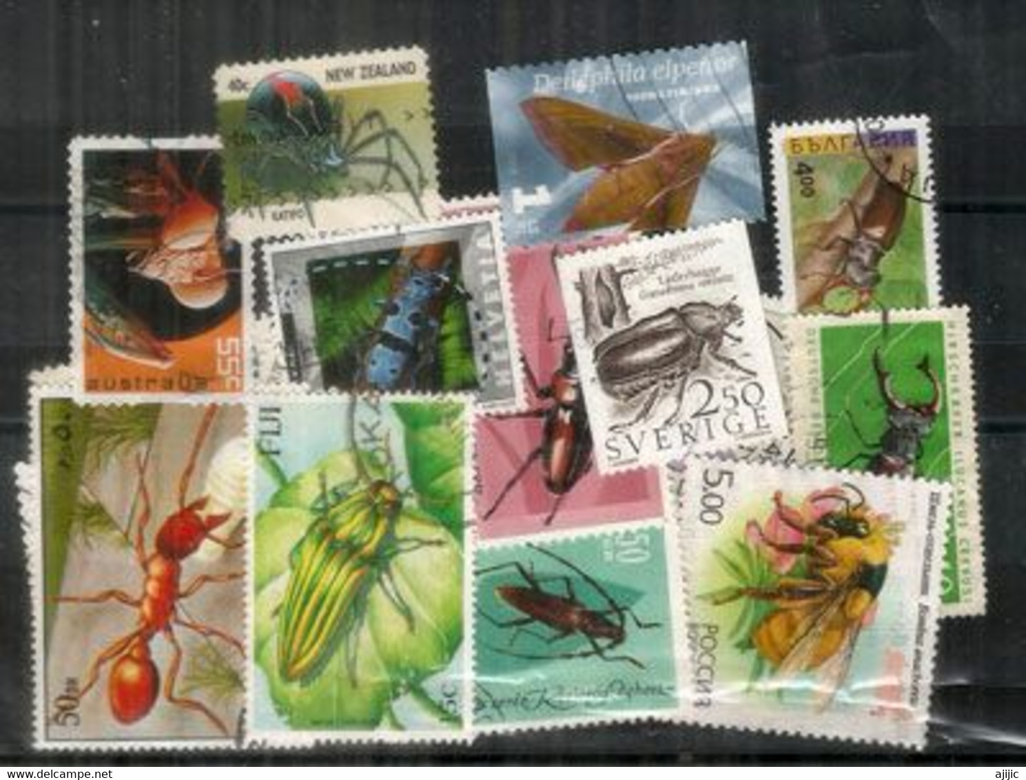 INSECTES,  Tous Differents, (25) Grands Formats.Bonne Qualité  Lot # 6 - Vrac (max 999 Timbres)