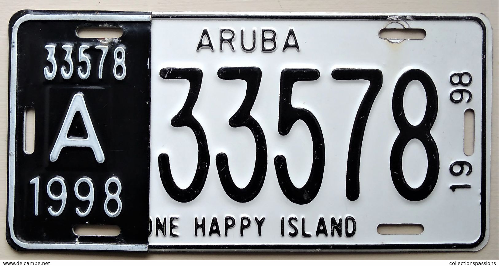 Plaque D'immatriculation - Aruba - 1998 - - Plaques D'immatriculation