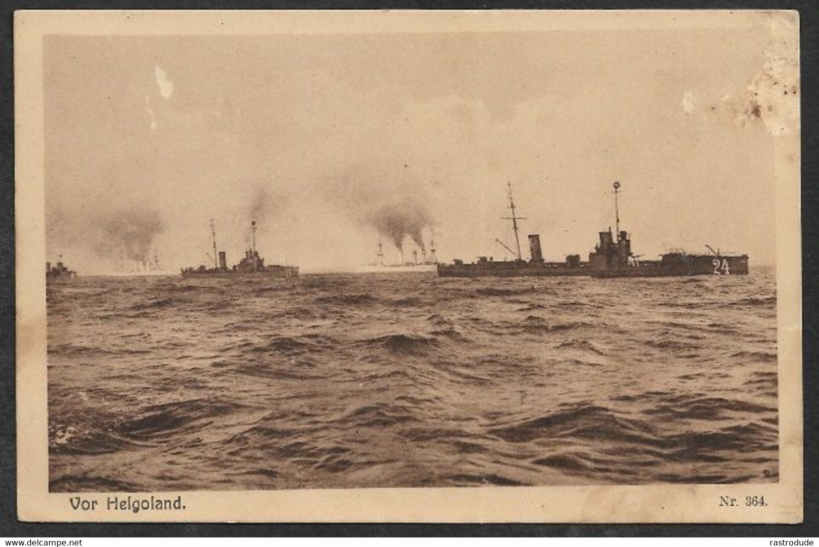 1917 AK VOR HELGOLAND KAISERLICHE MARINE UNTERSEEBOOT ABTEILUNG SUBMARINE SOUS-MARIN UBOOT - GELAUFEN - Onderzeeboten