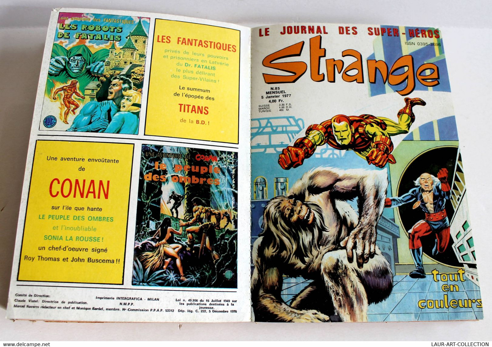 RARE! MARVEL JOURNAL SUPER-HEROS STRANGE ALBUM N°28 Mens. N°83,84,85 1976 EO LUG / ANCIEN BD DE COLLECTION  (3008.75) - Strange