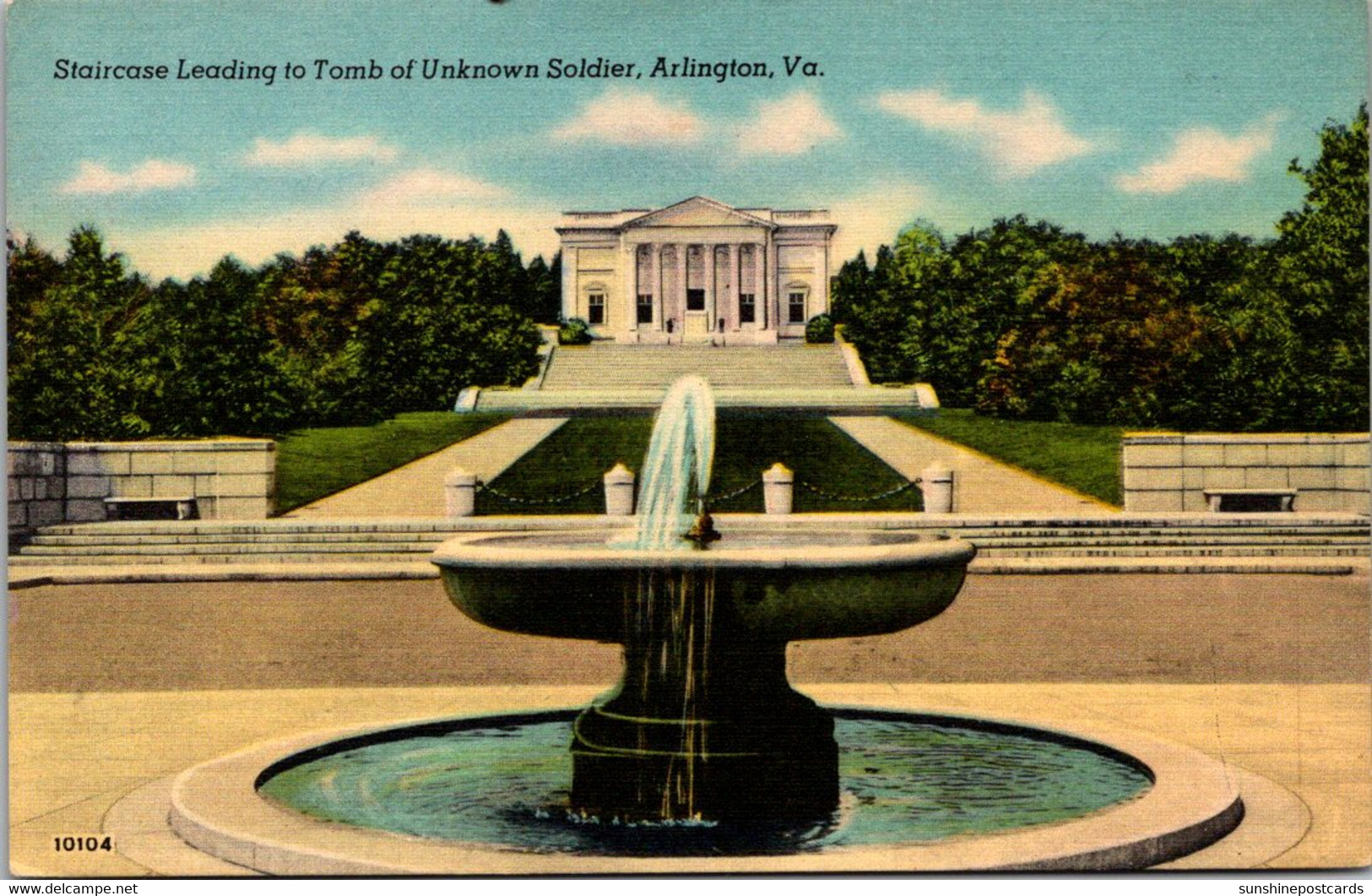 Virginia Arlington Staircase Leading To Tomb Of Unknown Soldier 1949 - Arlington