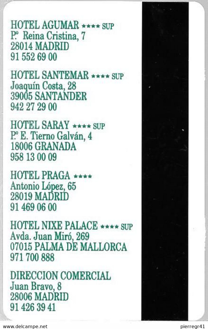CLE-MAGNETIQUE-HOTEL SARAY-GRANADA-HOTELS SANTOS-TBE -RARE - Hotelzugangskarten