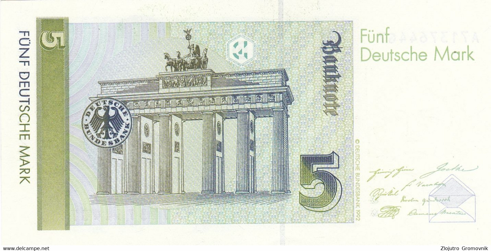 5 Mark 1991 ! UNC - 5 Deutsche Mark