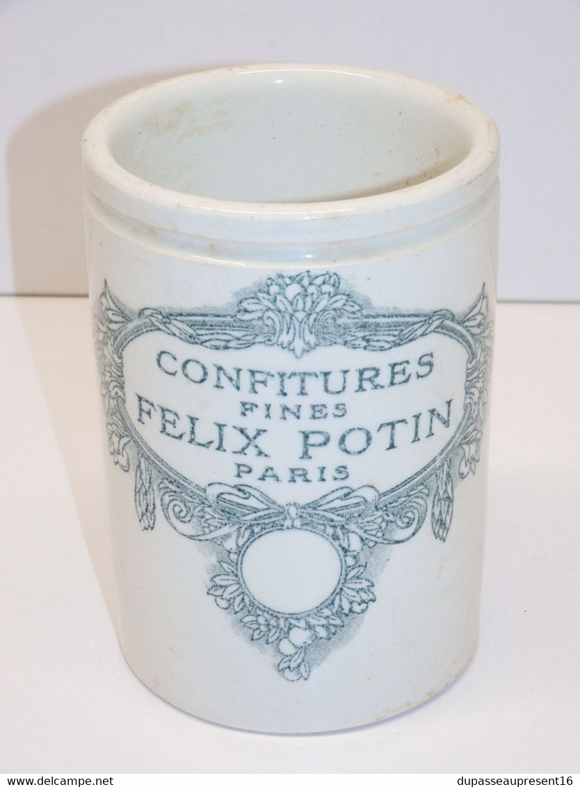 *ANCIEN POT A CONFITURE FELIX POTIN PARIS FAIENCE DE LUNEVILLE COLLECTION E - Lunéville (FRA)