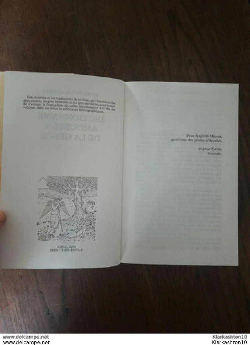 Livre Dictionnaire Amoureux De La Grèce Jacques Lacarrière Plon 2001 - Roman Noir