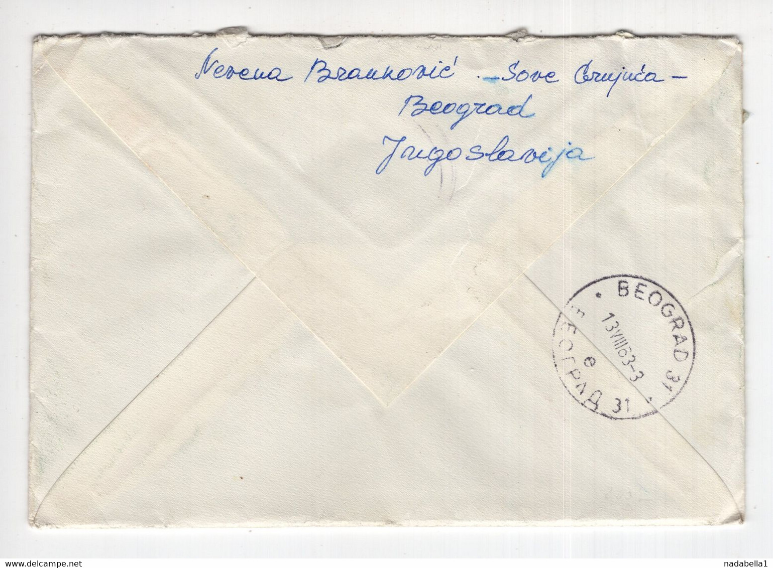 1963. YUGOSLAVIA,SERBIA,BELGRADE,REGISTERED,EXPRESS AIRMAIL COVER TO SWITZERLAND,SNAKE - Aéreo