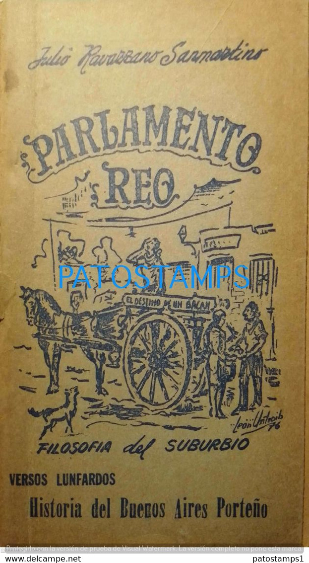 196295 ARGENTINA PARLAMENTO REO JULIO R. FILOSOFIA DEL SUBURBIO VERSOS LUNFARDOS LIBRO PAG 80 NO POSTAL POSTCARD - Sonstige & Ohne Zuordnung