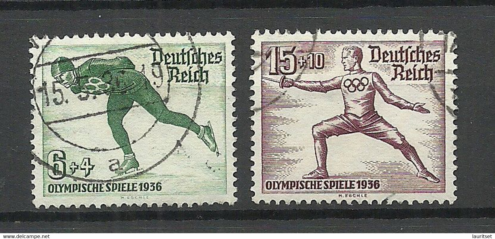 Germany Deutsches Reich 1936 Michel 611 & 614 O Olympic Games Berlin - Estate 1936: Berlino