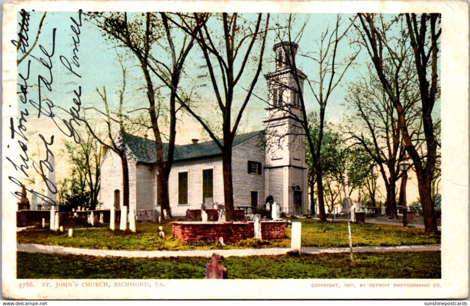 Virginia Richmond St John's Church 1906 Detroit Publishing - Richmond