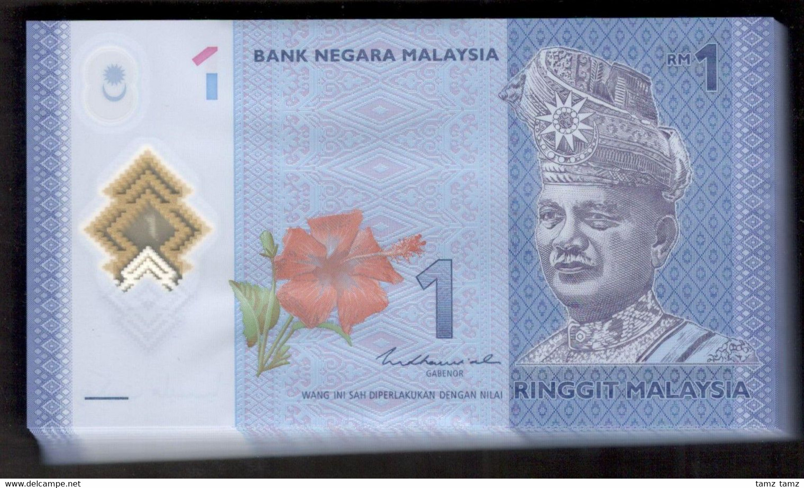 Lot 100 Pcs 1 Bundle Consecutive Malaysia 1 Ringgit 2021 Polymer UNC - Malaysie