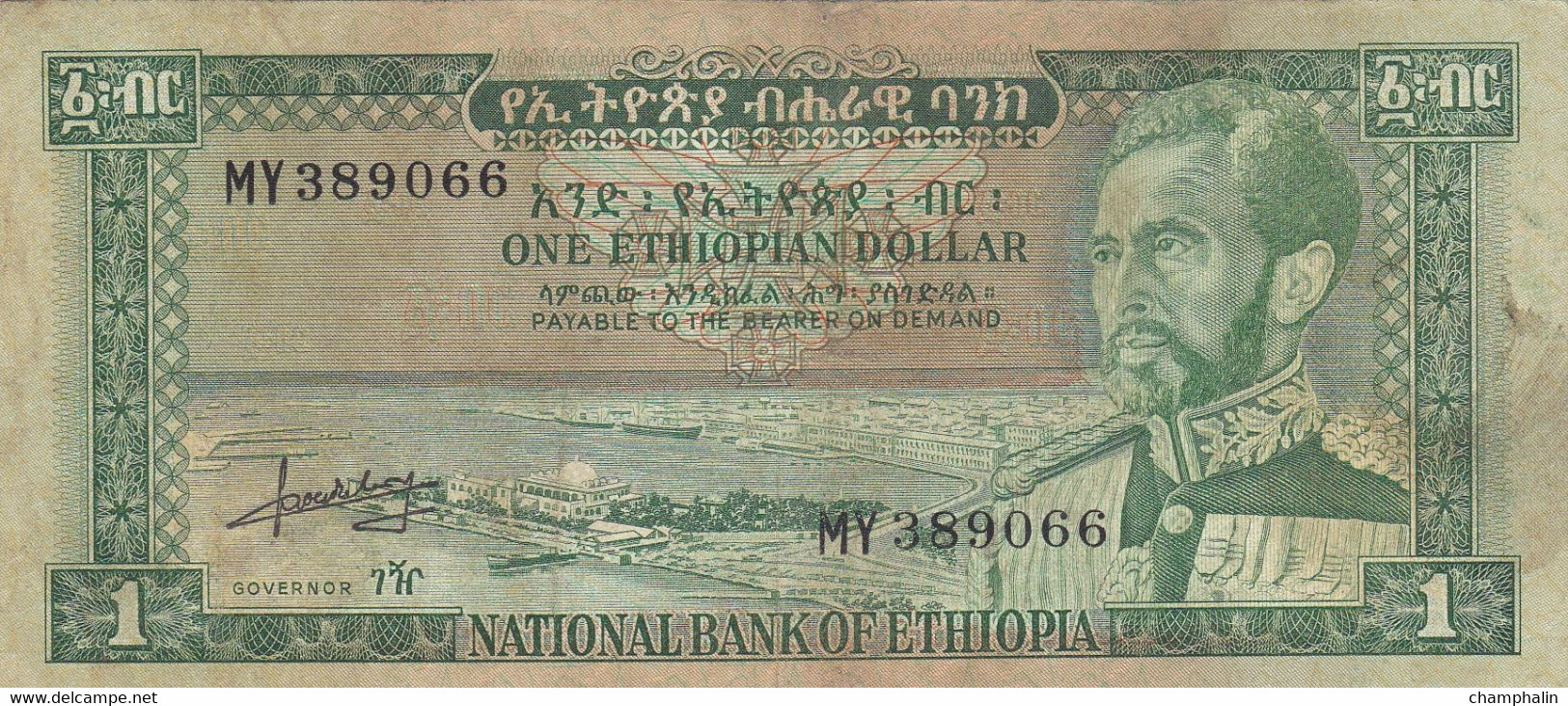 Ethiopie - Billet De 1 Dollar - Hailé Sélassié - Non Daté (1966) - P25a - Etiopia