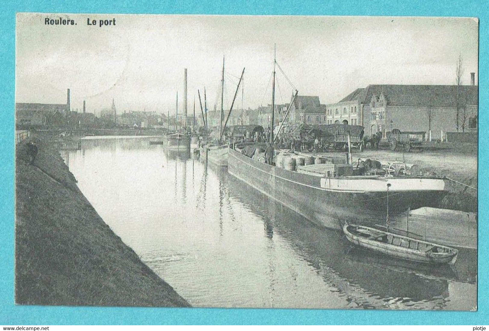 * Roeselare - Roulers (West Vlaanderen) * (Carlier Dispersyn) Le Port, Haven, Harbour, Canal, Bateau, Péniche, TOP, Rare - Roeselare