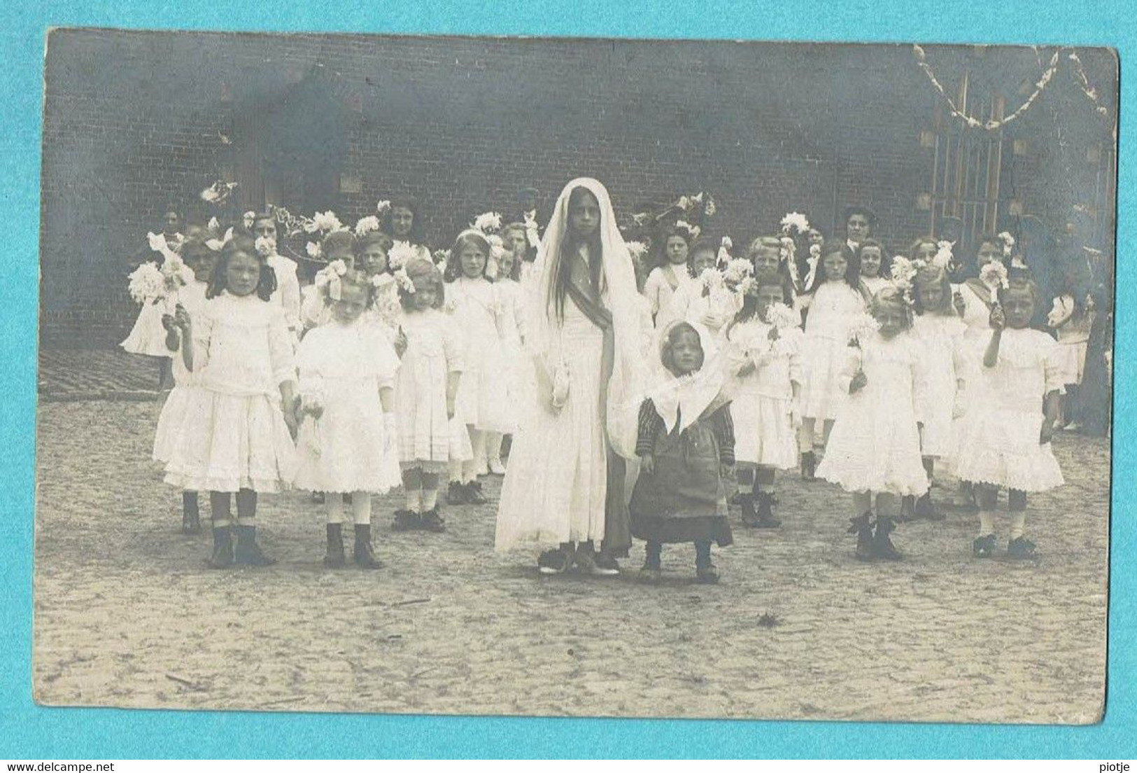 * Waregem - Waereghem (West Vlaanderen) * (Carte Photo - Fotokaart) Stoet, Cortège, Enfants, Zeldzaam, Unique, TOP - Waregem