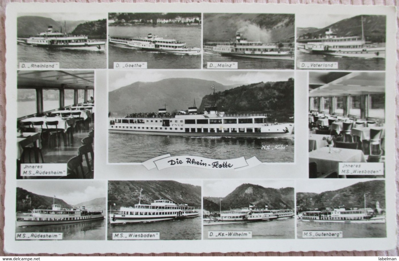 GERMANY DEUTSCHLAND KOBLENZ RHEIN FLOTTE SHIP RIVER POSTCARD ANSICHTSKARTE POSTKARTE CARTE POSTALE CARTOLINA PHOTO CARD - Aschersleben