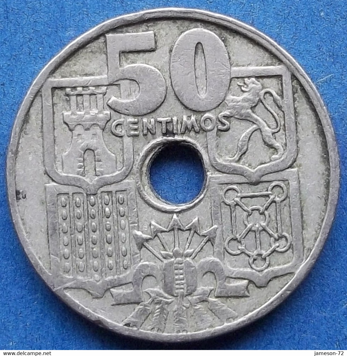 SPAIN - 50 Centimos 1949 KM# 777 Francisco Franco (1936-1975) - Edelweiss Coins - 50 Centiem