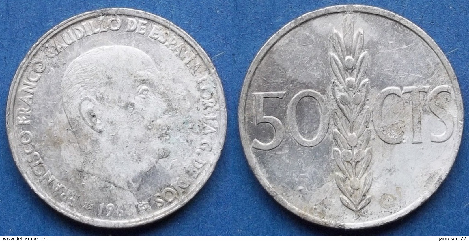 SPAIN - 50 Centimos 1966 *67 KM# 795 Francisco Franco (1936-1975) - Edelweiss Coins - 50 Centiem