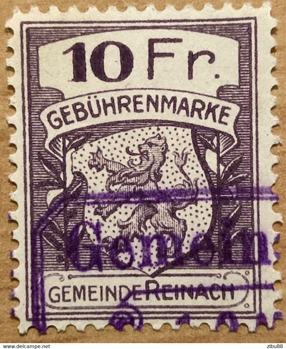 Fiskalmarke / Gebührenmarke Gemeinde Reinach AG - Revenue Stamp Switzerland - Steuermarken