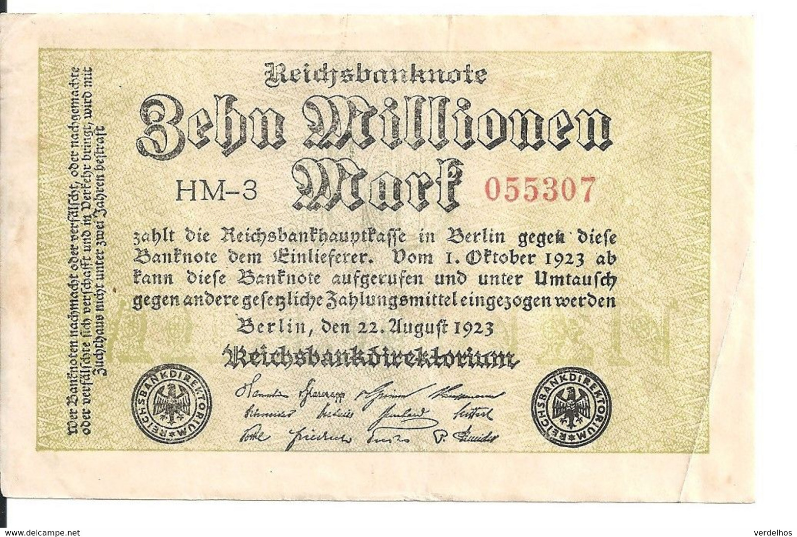 ALLEMAGNE 10 MLLIONEN MARK 1923 VF P 106 - 10 Miljoen Mark