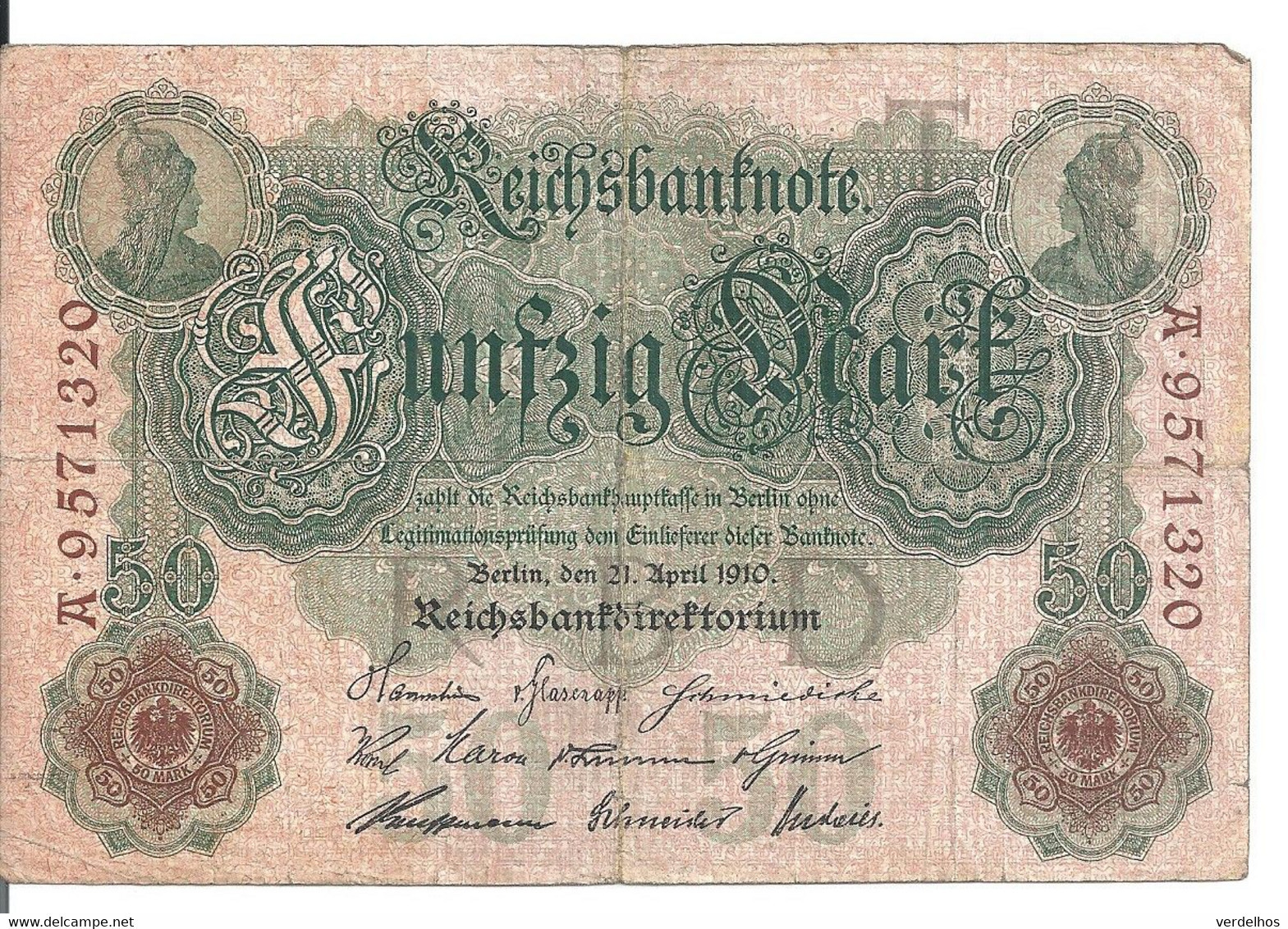 ALLEMAGNE 50 MARK 1910 VF P 41 - 50 Mark