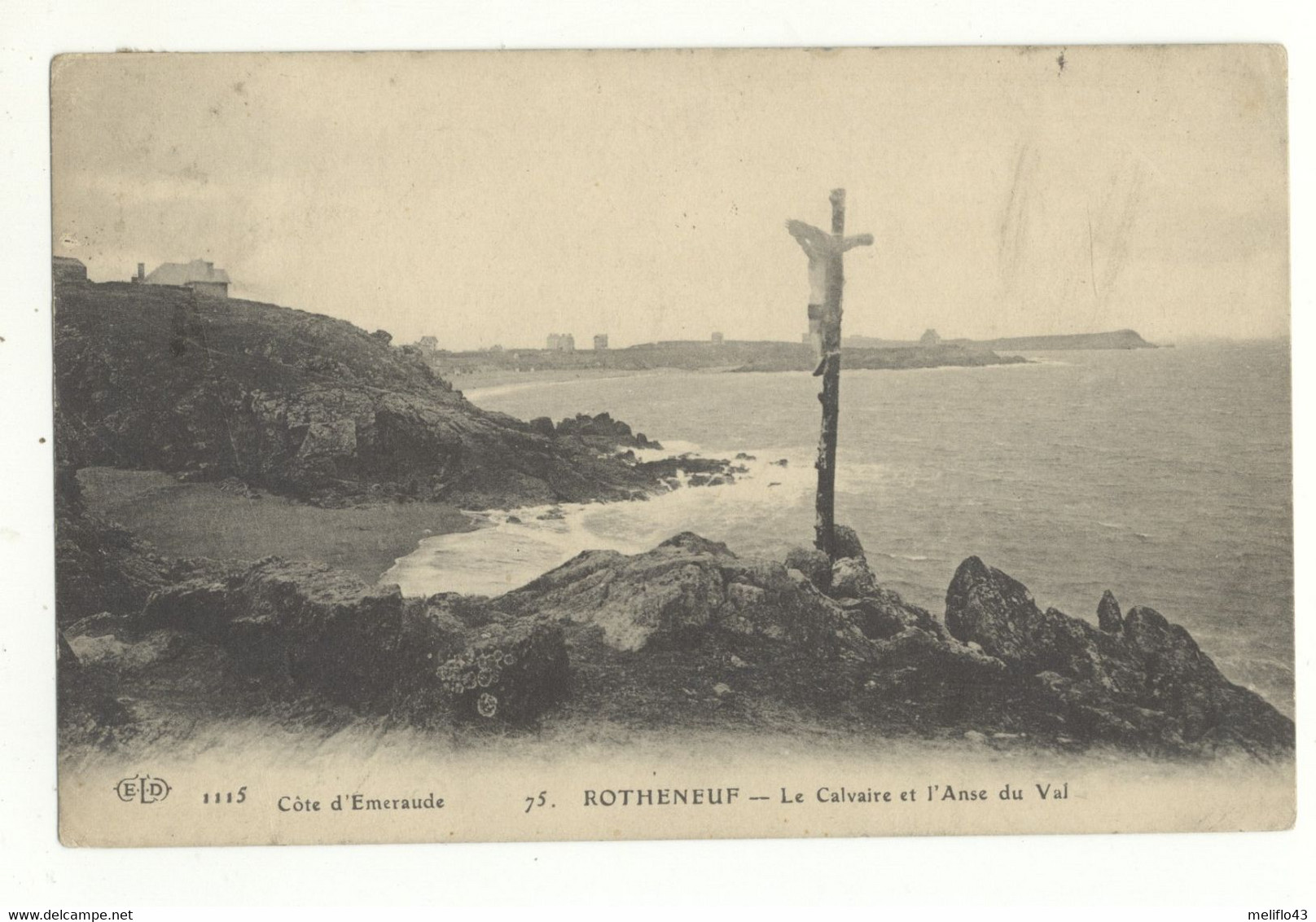 35/CPA - Rotheneuf - Le Calvaire Et L'Anse Du Val - Rotheneuf