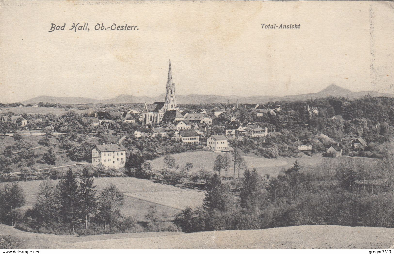 C207) BAD HALL - Oberösterreich - Totalansicht Mit HAUS DETAILS Im Vordergrund 1919 - Bad Hall