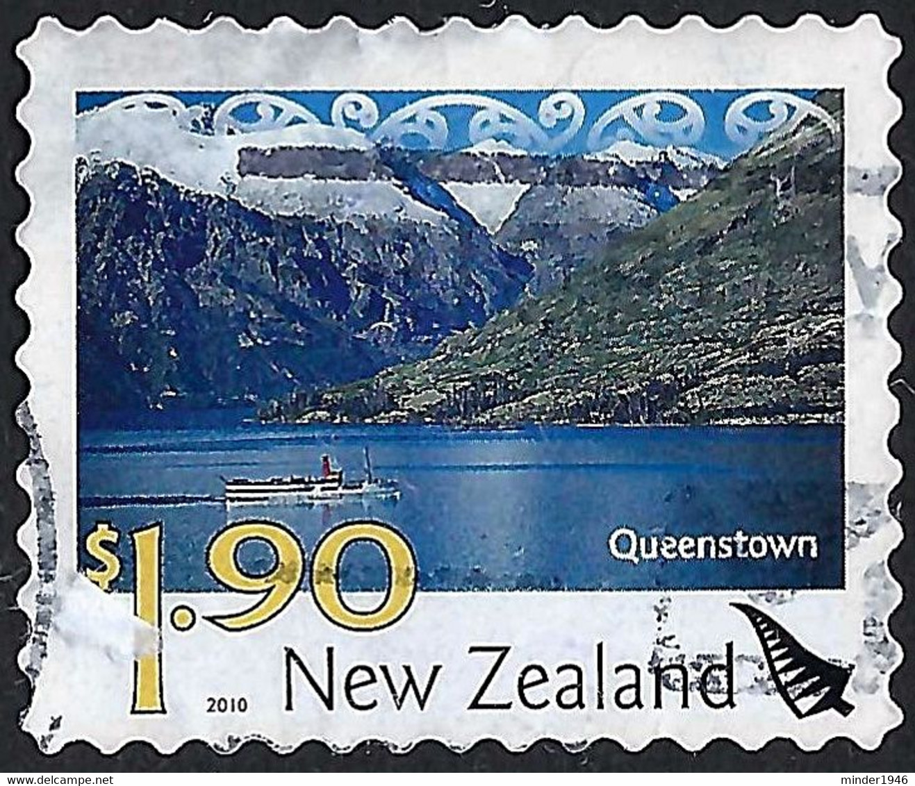 NEW ZEALAND 2010 QEII $1.90 Multicoloured, Scenic-Queenstown Self Adhesive SG3227 FU - Used Stamps