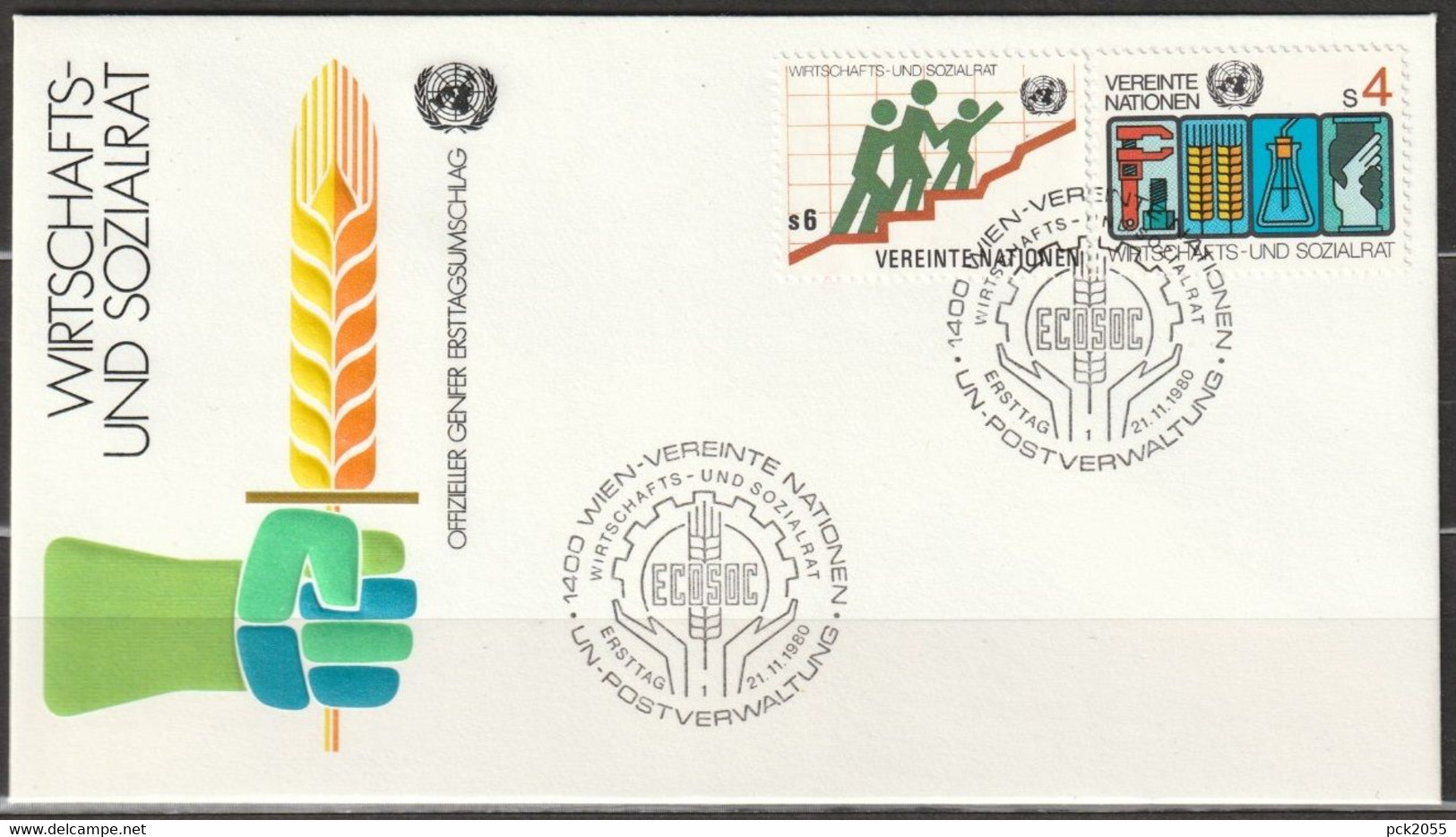 UNO Wien 1980 FDC Mi-Nr.14 - 15  Wirtschafts- Und Sozialrat Der UNO ( D 4516)  Günstige Versandkosten - FDC