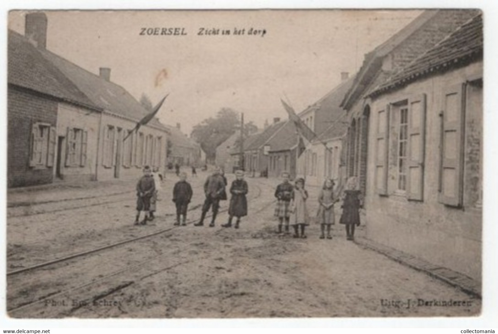 1 Oude Postkaart Zoersel  Zicht In Het Dorp - Zörsel