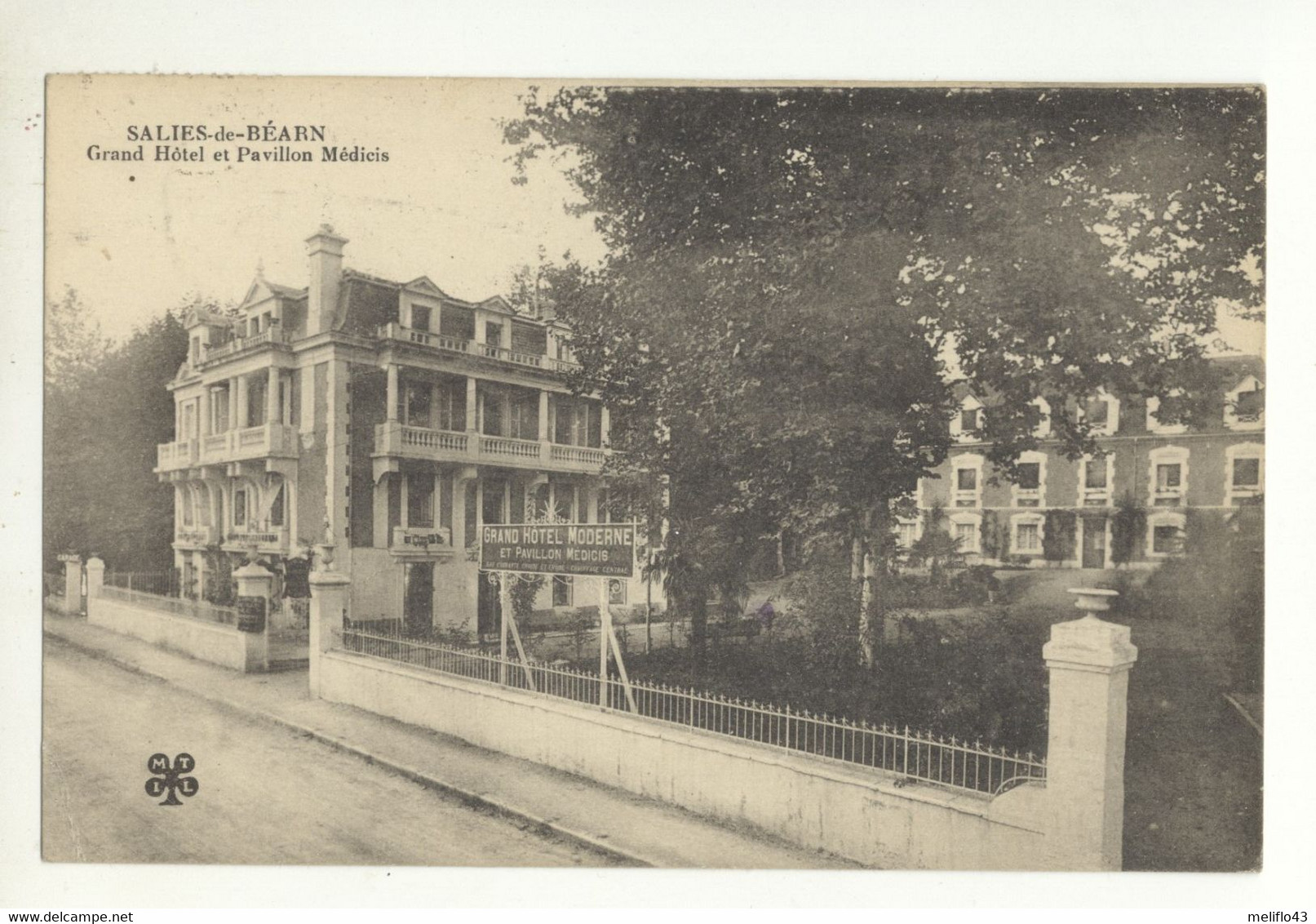 64/CPA - Salies De Béarn - Gran Hotel Et PAvillon Médicis - Salies De Bearn