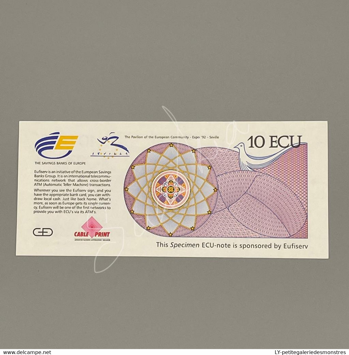 #BLT19 - Billet 10 ECU Espagne Spain Exposition Séville 1992 - 5 DM