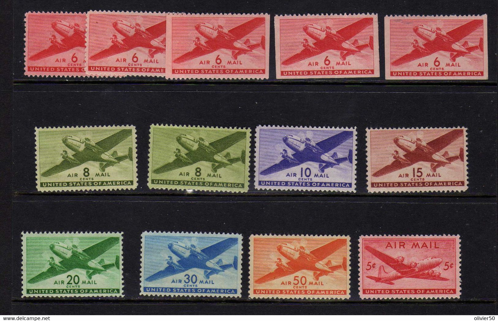 Etats-Unis (1941-46)  - Poste Aerienne   Avion -  -  Neufs* - MLH - 2b. 1941-1960 Ungebraucht