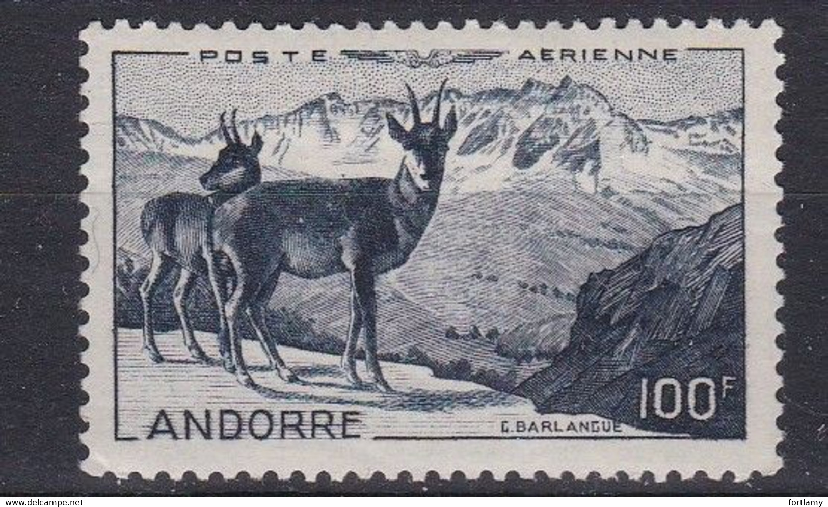 ANDORRE FRANCAIS LOT 444  PA N° 1 * - Airmail