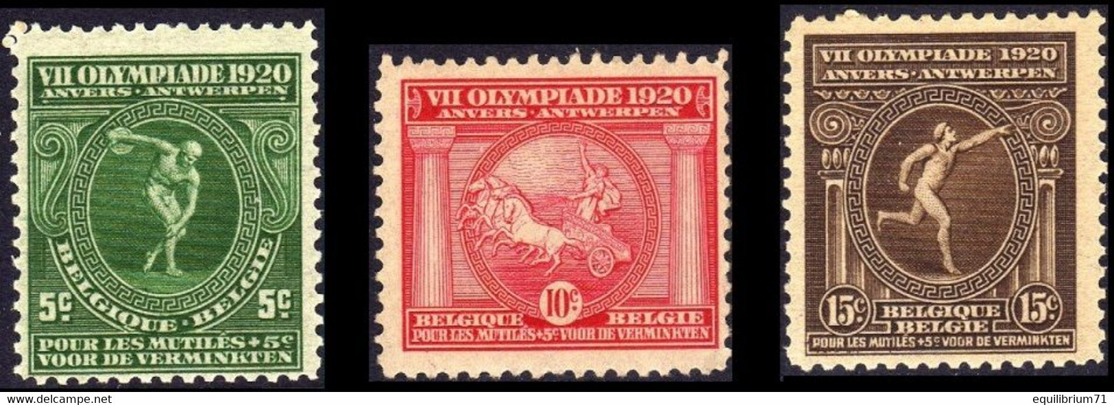 179/181* - VIIèmes J.O D'Anvers / Van Antwerpen - BELGIQUE / BELGIË - Verano 1920: Amberes (Anvers)