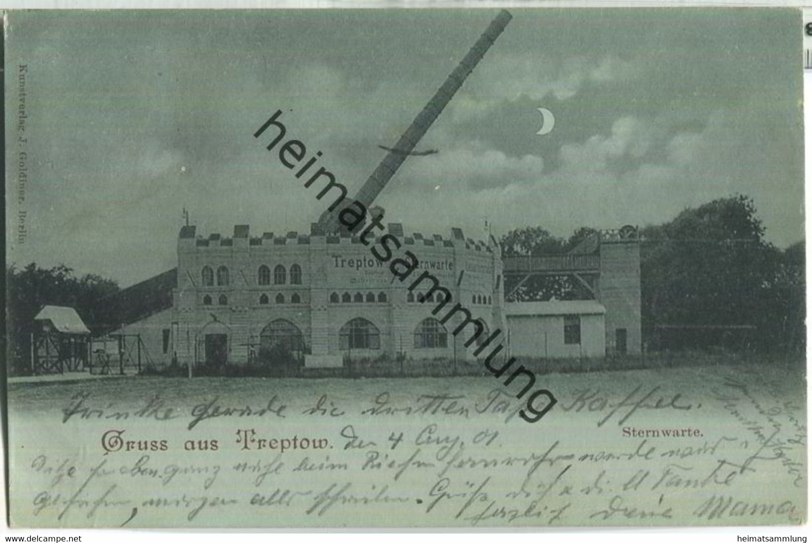 Gruss Aus Treptow - Sternwarte - Verlag J. Goldiner Berlin - Treptow