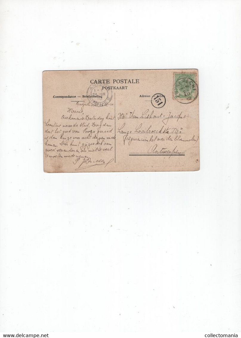 1 Oude Postkaart Zwijndrecht Dorpstraat 1910 - Zwijndrecht