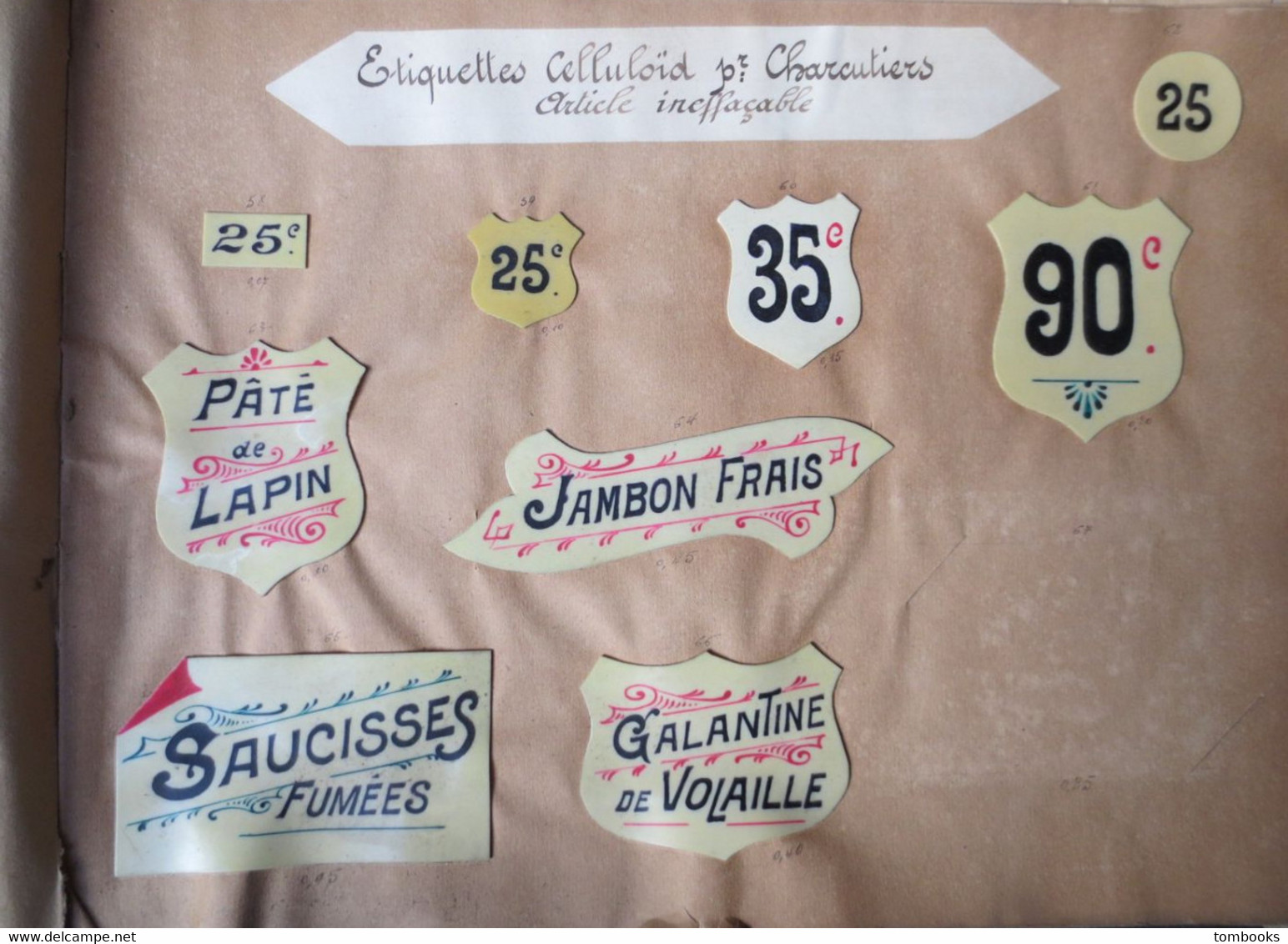 Le Havre - Catalogue - Spécimens d'étiquettes pour étalages - ( peintes à la main ) début XX e - très rare -