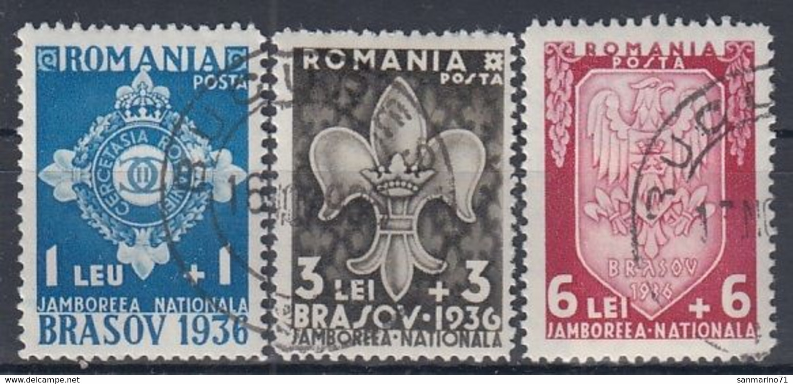 ROMANIA 516-518,used,falc Hinged - Gebraucht